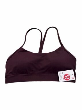 NWT Lululemon Flow Y Bra Nulu *Light Support, A–C Cups (Black Plum) Size 6